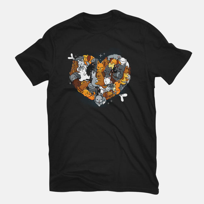 Valentine Puppies-Unisex-Basic-Tee-Vallina84