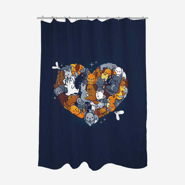 Valentine Puppies-None-Polyester-Shower Curtain-Vallina84