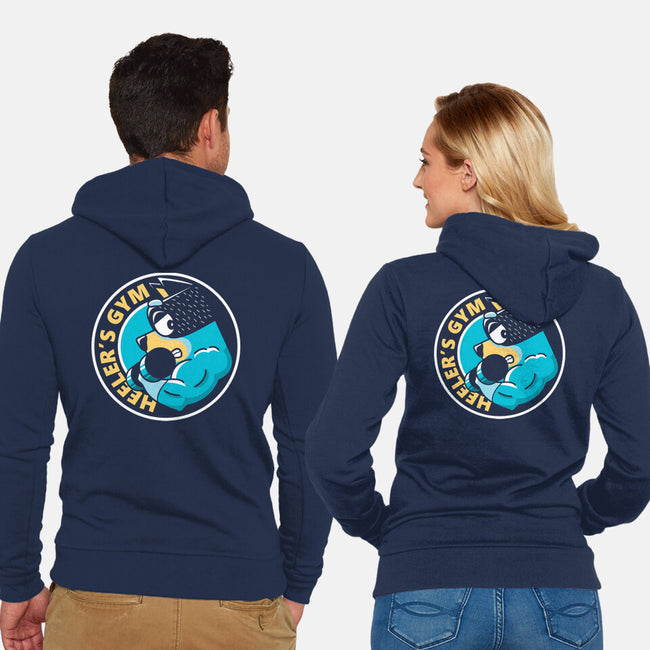 Heeler's Gym-Unisex-Zip-Up-Sweatshirt-retrodivision