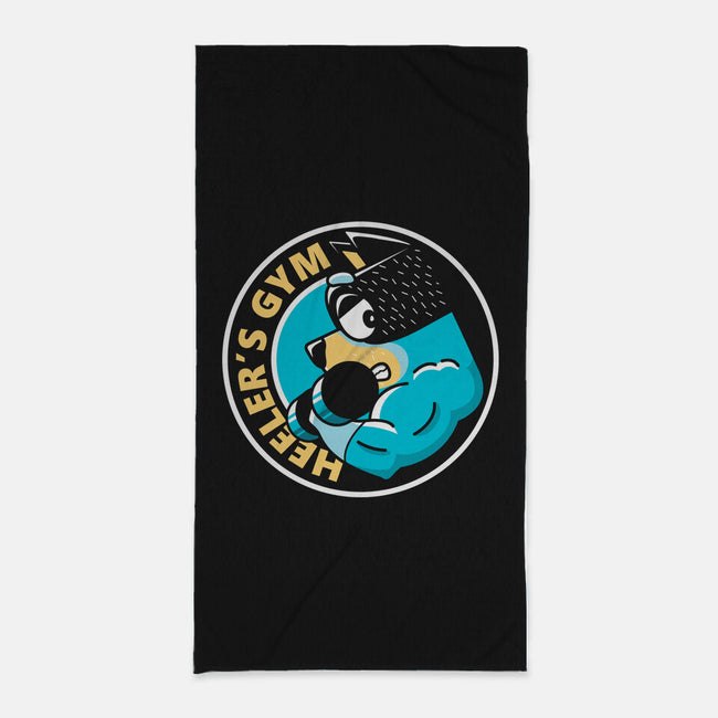 Heeler's Gym-None-Beach-Towel-retrodivision