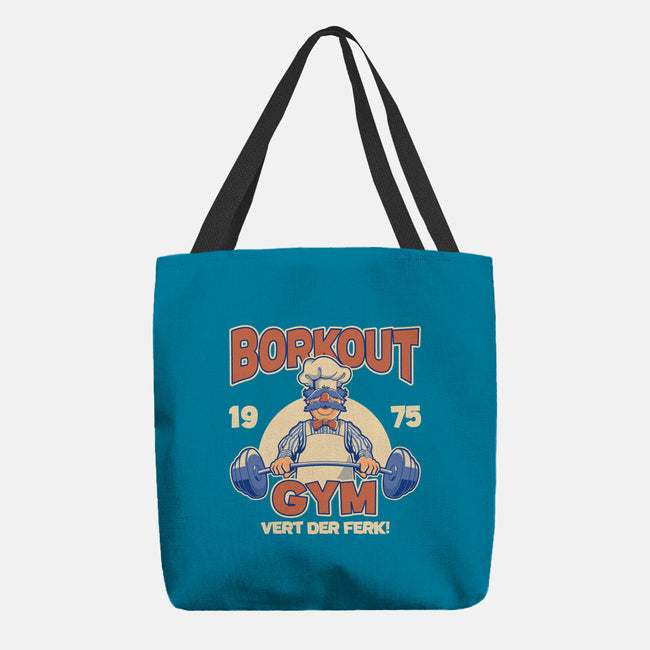 Borkout Gym-None-Basic Tote-Bag-retrodivision