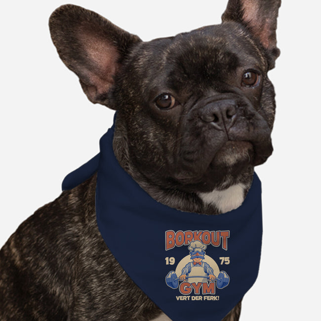 Borkout Gym-Dog-Bandana-Pet Collar-retrodivision