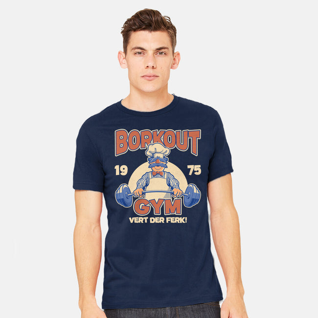 Borkout Gym-Mens-Heavyweight-Tee-retrodivision