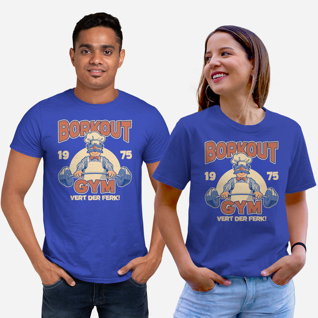 Borkout Gym-Unisex-Basic-Tee-retrodivision