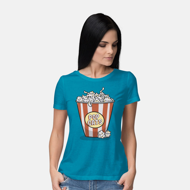 Pop Cats-Womens-Basic-Tee-Claudia