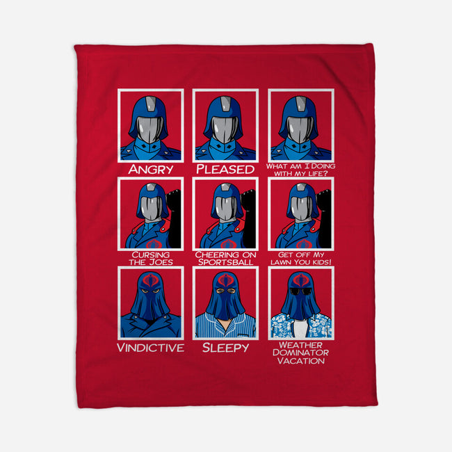 The Many Faces Of Cobra Commander-None-Fleece-Blanket-SeamusAran