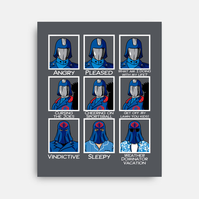 The Many Faces Of Cobra Commander-None-Stretched-Canvas-SeamusAran