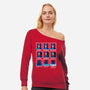 The Many Faces Of Cobra Commander-Womens-Off Shoulder-Sweatshirt-SeamusAran