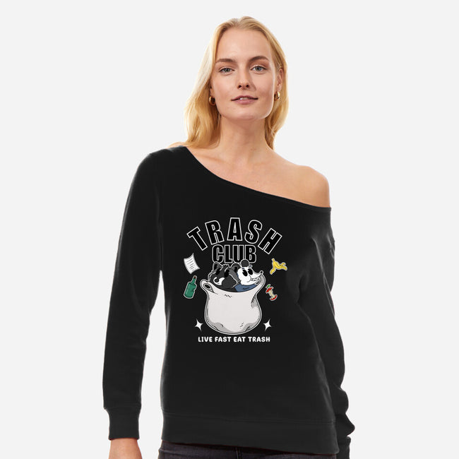 Trash Panda Club-Womens-Off Shoulder-Sweatshirt-Tri haryadi