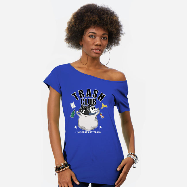 Trash Panda Club-Womens-Off Shoulder-Tee-Tri haryadi