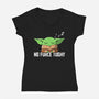 No Force Today-Womens-V-Neck-Tee-NMdesign