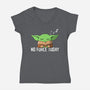 No Force Today-Womens-V-Neck-Tee-NMdesign