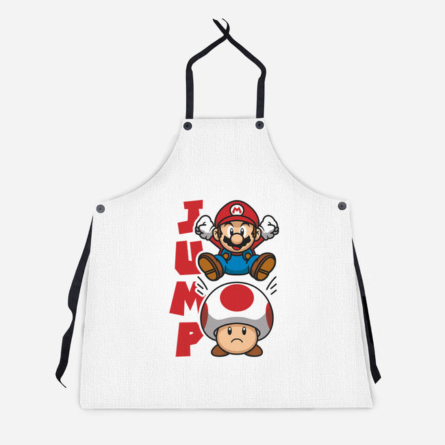 Toad Jump-Unisex-Kitchen-Apron-Astoumix