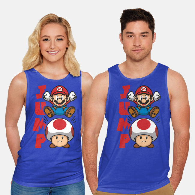 Toad Jump-Unisex-Basic-Tank-Astoumix