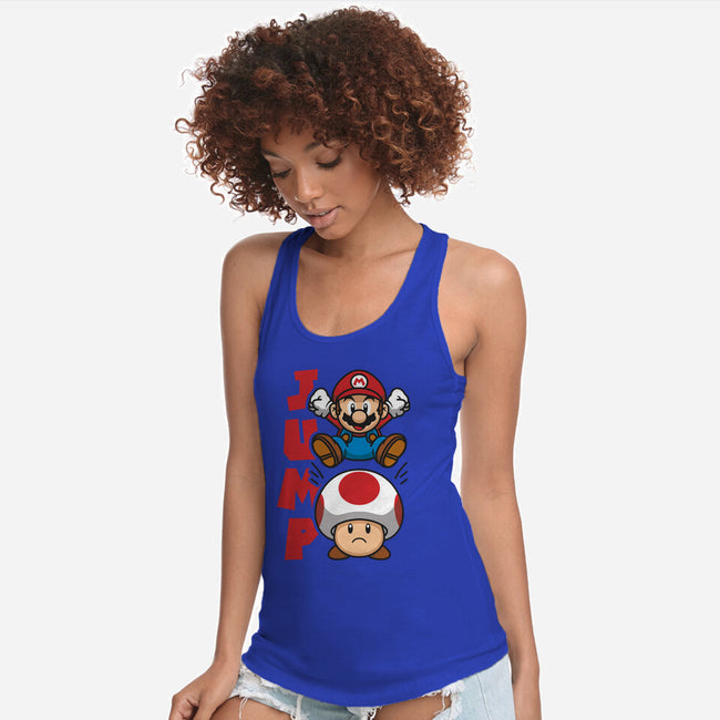 Toad Jump-Womens-Racerback-Tank-Astoumix