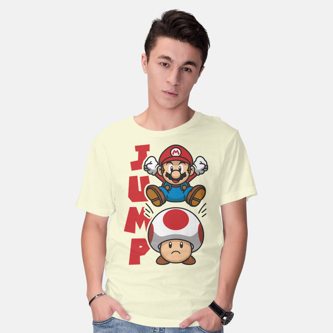 Toad Jump-Mens-Basic-Tee-Astoumix