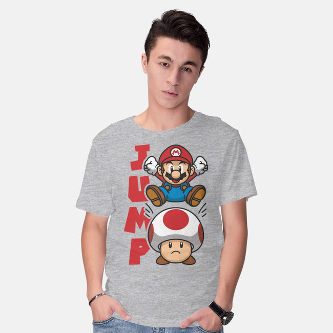 Toad Jump-Mens-Basic-Tee-Astoumix