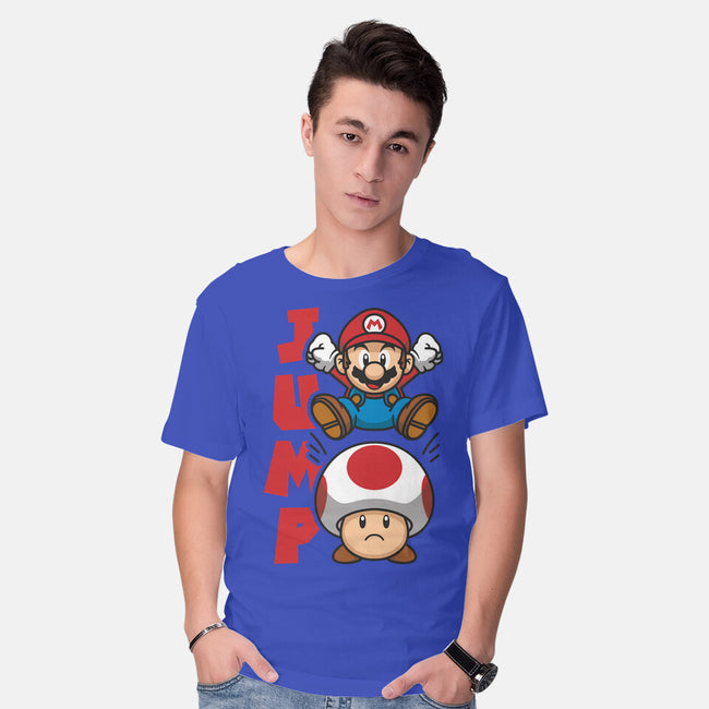 Toad Jump-Mens-Basic-Tee-Astoumix