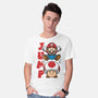 Toad Jump-Mens-Basic-Tee-Astoumix