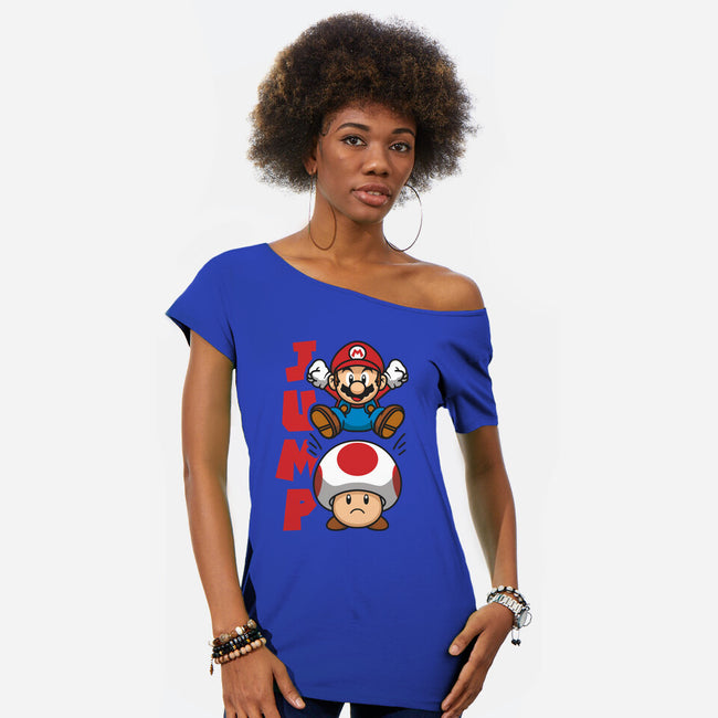 Toad Jump-Womens-Off Shoulder-Tee-Astoumix