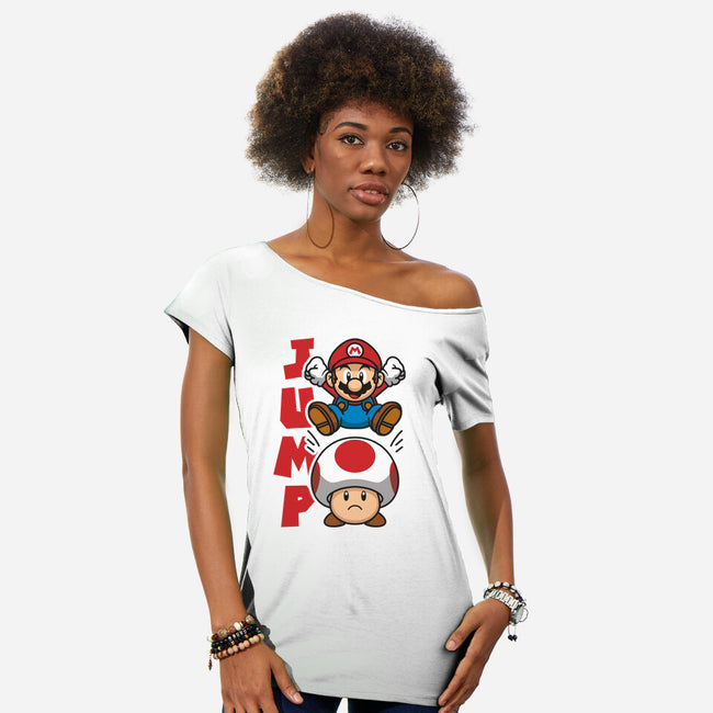 Toad Jump-Womens-Off Shoulder-Tee-Astoumix