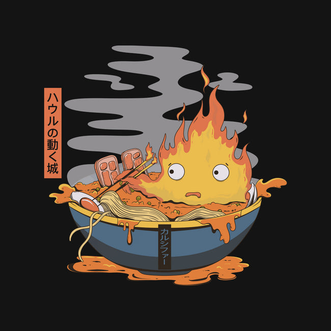 Calcifer Ramen-Womens-Off Shoulder-Sweatshirt-Claudia