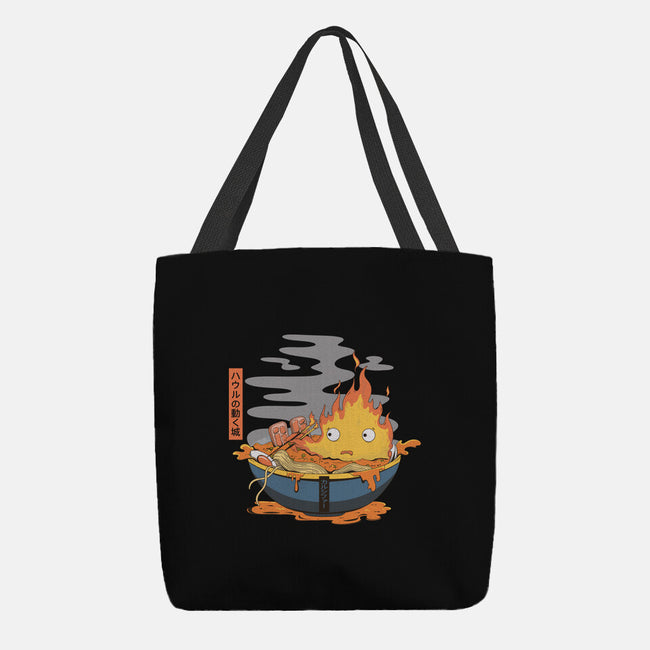 Calcifer Ramen-None-Basic Tote-Bag-Claudia