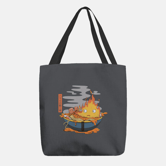 Calcifer Ramen-None-Basic Tote-Bag-Claudia