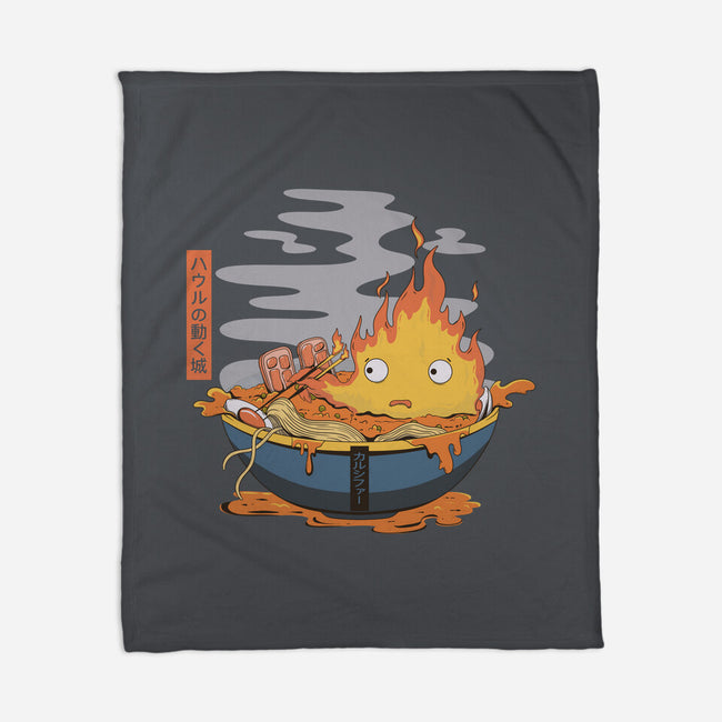 Calcifer Ramen-None-Fleece-Blanket-Claudia