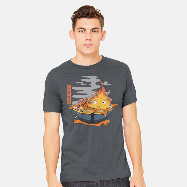 Calcifer Ramen-Mens-Heavyweight-Tee-Claudia