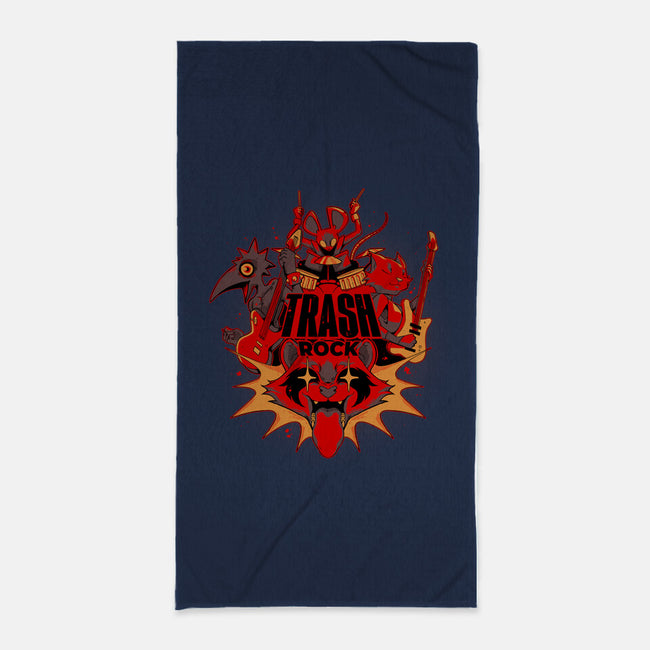 Trash Rock-None-Beach-Towel-Kabuto Studio