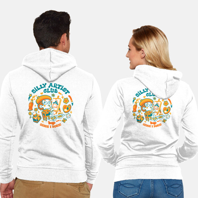 Silly Artist Club-Unisex-Zip-Up-Sweatshirt-Estudio Horta