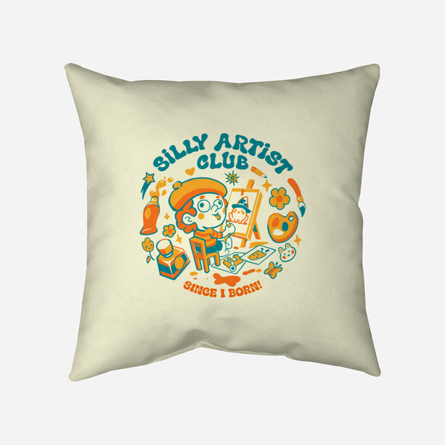 Silly Artist Club-None-Removable Cover-Throw Pillow-Estudio Horta