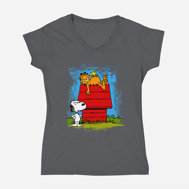 The Unwanted Guest-Womens-V-Neck-Tee-drbutler