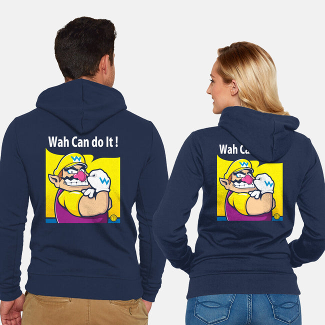 Wah Can Do It-Unisex-Zip-Up-Sweatshirt-arace