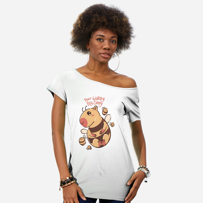 Bee Cappy-Womens-Off Shoulder-Tee-spoilerinc