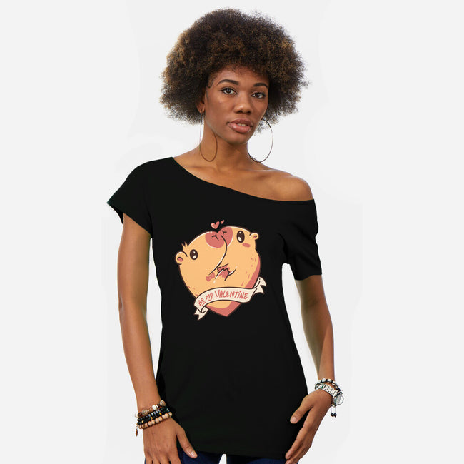 Couplebara-Womens-Off Shoulder-Tee-spoilerinc