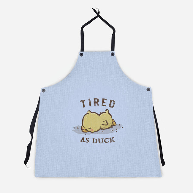 Tired As Duck-Unisex-Kitchen-Apron-kg07