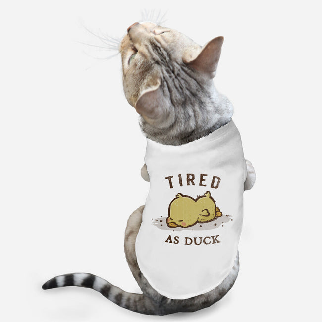 Tired As Duck-Cat-Basic-Pet Tank-kg07