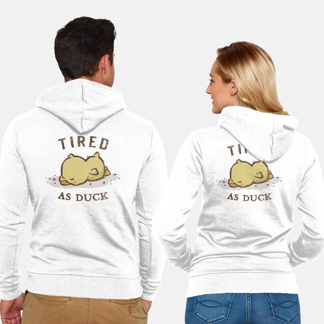 Tired As Duck-Unisex-Zip-Up-Sweatshirt-kg07