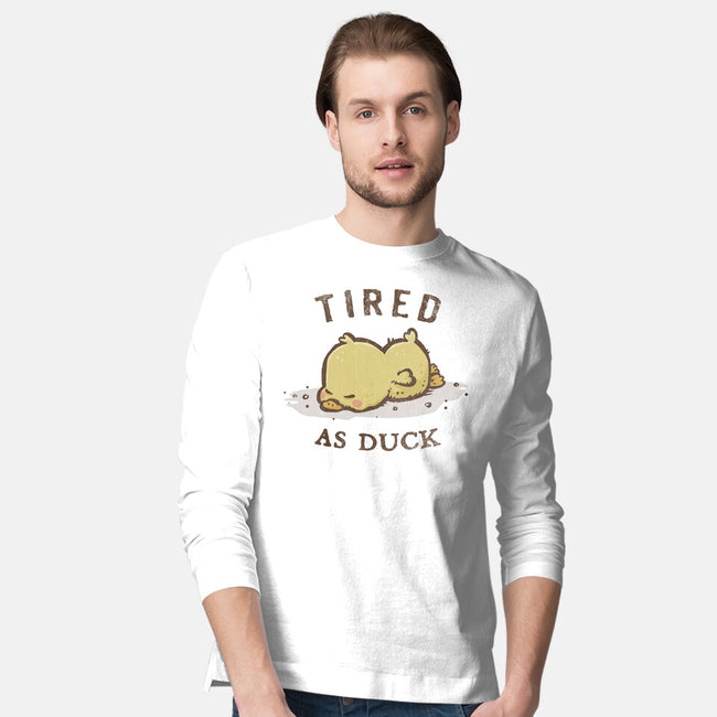 Tired As Duck-Mens-Long Sleeved-Tee-kg07