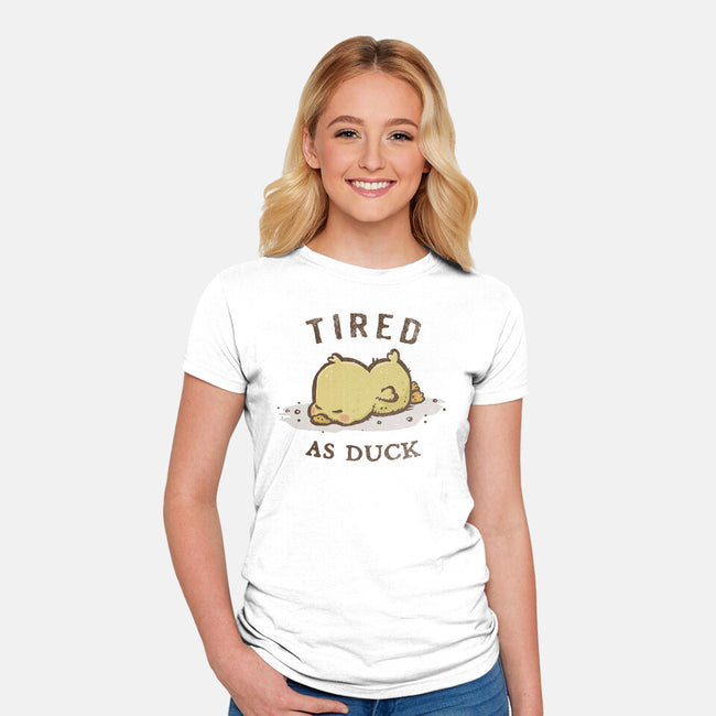 Tired As Duck-Womens-Fitted-Tee-kg07