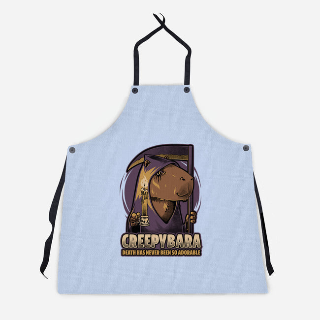 Creepy Death Capybara-Unisex-Kitchen-Apron-Studio Mootant