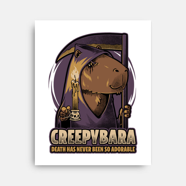 Creepy Death Capybara-None-Stretched-Canvas-Studio Mootant