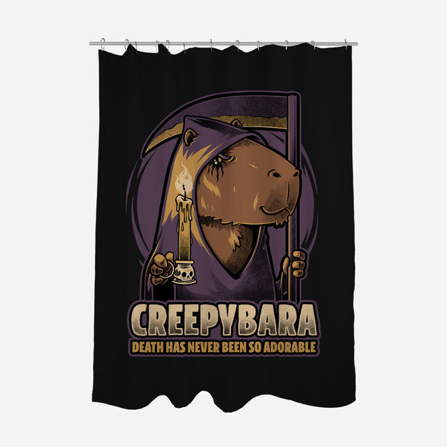 Creepy Death Capybara-None-Polyester-Shower Curtain-Studio Mootant