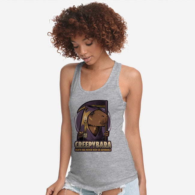 Creepy Death Capybara-Womens-Racerback-Tank-Studio Mootant