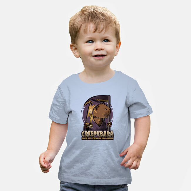 Creepy Death Capybara-Baby-Basic-Tee-Studio Mootant