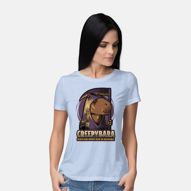 Creepy Death Capybara-Womens-Basic-Tee-Studio Mootant