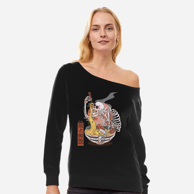 Gashadokuro-Womens-Off Shoulder-Sweatshirt-Claudia