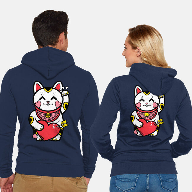 Neko Valentines-Unisex-Zip-Up-Sweatshirt-krisren28